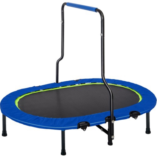

[US Warehouse] Parent-Child Mini Twin Trampoline, with Armrests and Safety Cover, without Spring Bouncer(Blue)