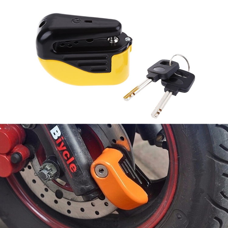 

Bicycle Lock Theft-proof Small Alarm Lock Disc Brakes(Yellow)