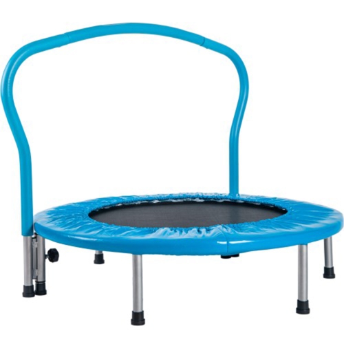 

[US Warehouse] 36 inch Indoor and Outdoor Mini Children Trampoline with Safety Cushion Cover / Handrail(Blue)