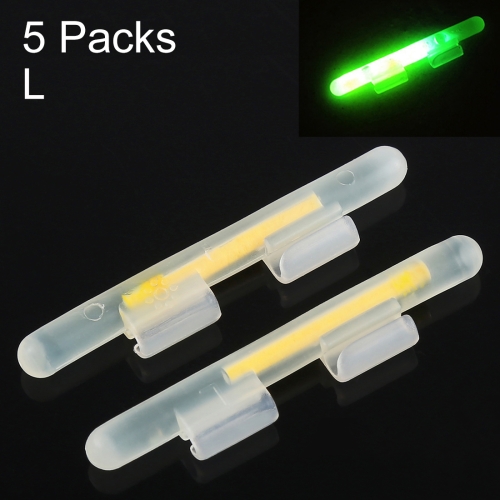 

10 Packs OCEAN SUN Clip-On Luminous Float Night Fishing Light Stick, L, Fits Rod Tip 2.7-3.2mm