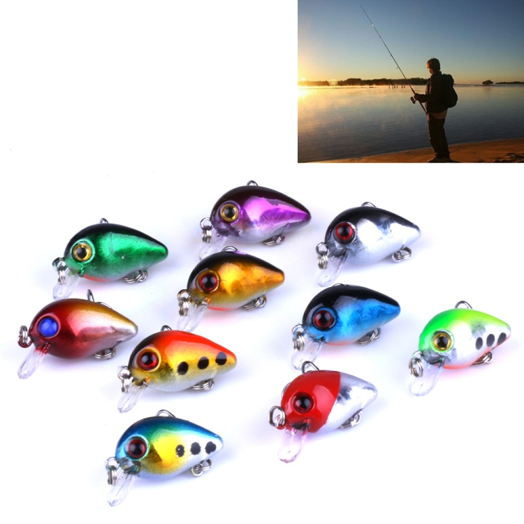 

HENGJIA 10 PCS 3cm/1.5g Luya Rock Fishing Lures Bait Bionic Kit with Plastic Box