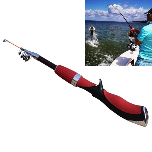 

HENGJIA 1.4m Curved Shank 6 Sections Portable Telescopic Fishing Pole, Min Length: 35cm