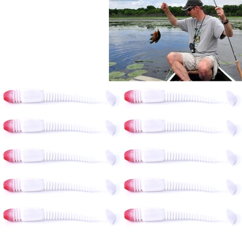 

10 PCS HENGJIA 8.5cm/3g Red Head Screw Soft Fishing Lure Artificial Baits