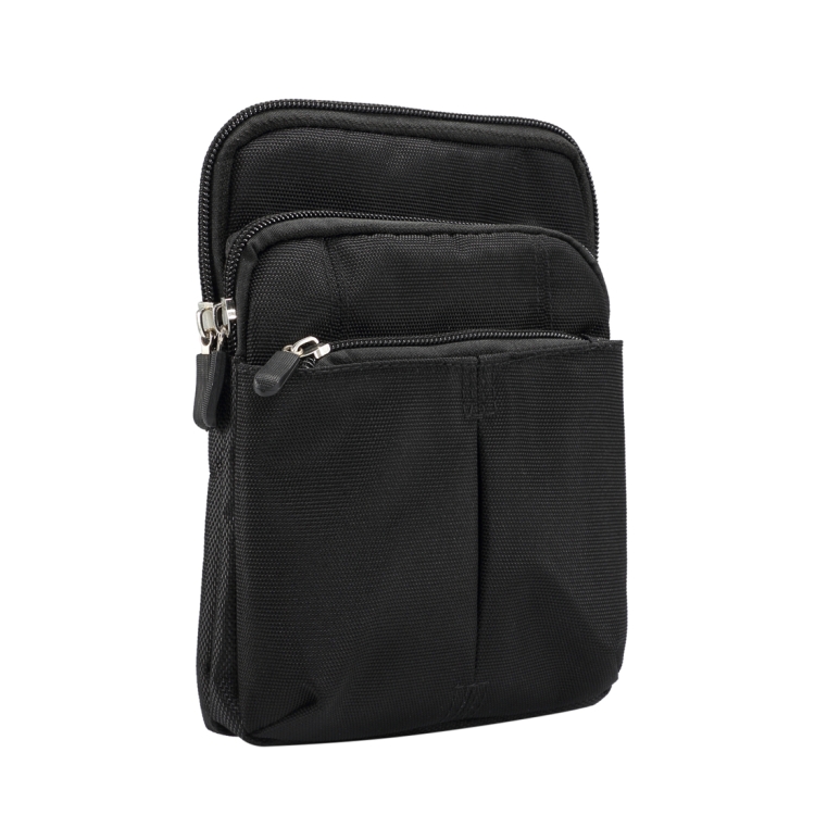 

Multi-function Men Sports Leisure Shoulder Bag Waist Bag for 7.0 inch or below Smartphones (Black)