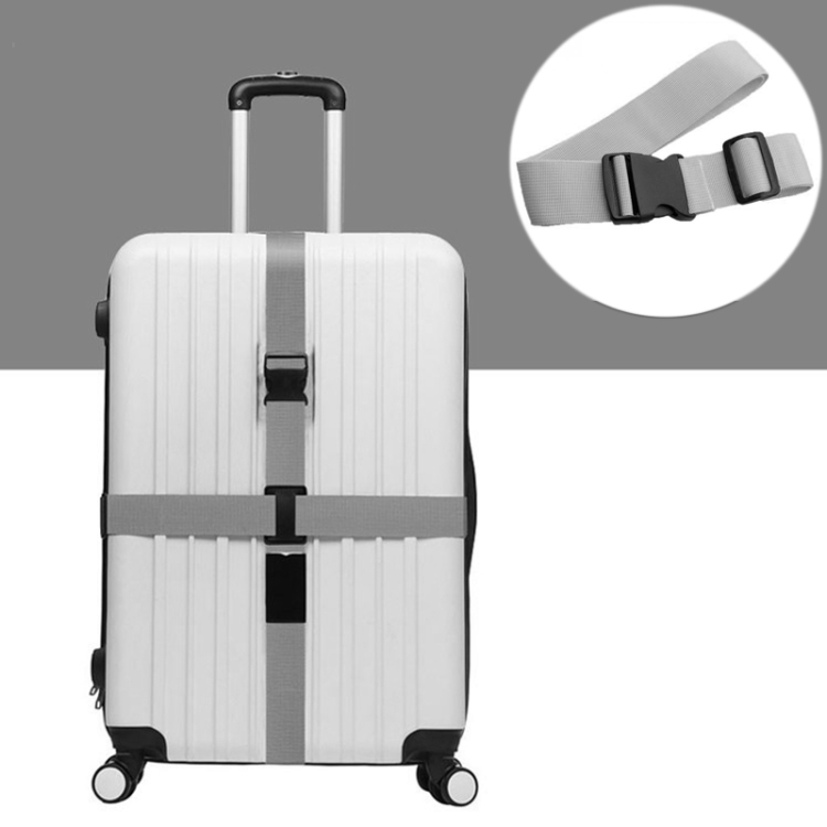 

Cross Rainbow Elastic Telescopic Bag Bungee Luggage Packing Belt Travel Luggage Fixed Strap (Grey)