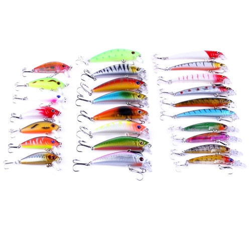 

HENGJIA 26 PCS Minnow Fishing Lure Set 4 Models Fishing Tackle Plastic Hard Bait