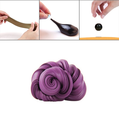 

DIY Plasticine Slime Magnetic Rubber Mud Stress Reducer Anti-Anxiety Bouncing Putty Magic Clay Education Toy for Kids and Adults, Big Iron Box Size: 8x2.5cm(Purple)