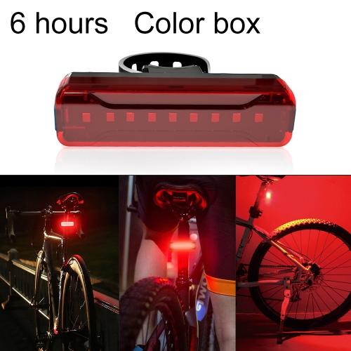 12V 6W Mountain Bike LED Safety Warning Light Bicycle Taillight Retro Rear Lamp