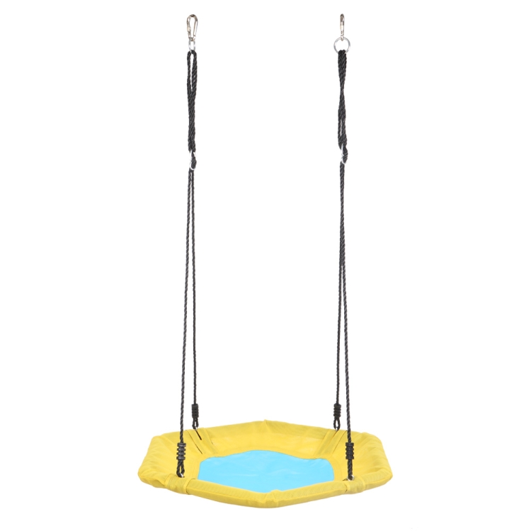 

[US Warehouse] 40 inch Adjustable Rope Hexagon Swing with 2 Carabiners