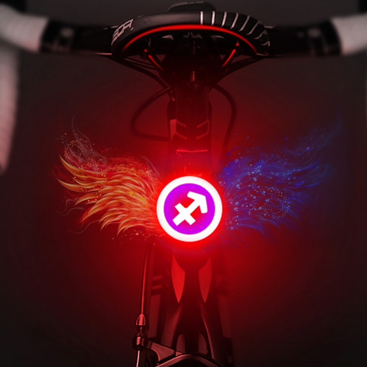 

USB Charging Red Blue Color Riding Light Rear Lamp Safety Warning Light (Sagittarius Style)