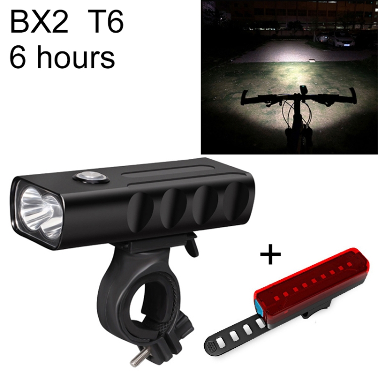 

BX2 USB Charging Bicycle Light Front Handlebar Led Light (6 Hours, T6+A02 Lamp)