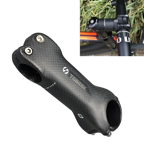 

TOSEEK All Carbon Fiber 3KUD Texture Road Mountain Bike Ultra-light Handlebar Stem Riser Faucet, Size: 6 Degree, 130mm (Matte)