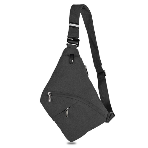 

B13 Osoce Second Generation Outdoor Large Capacity Wear-Resistant Triangle Bag Slant Across Waterproof Single Shoulder Backpack (Black)