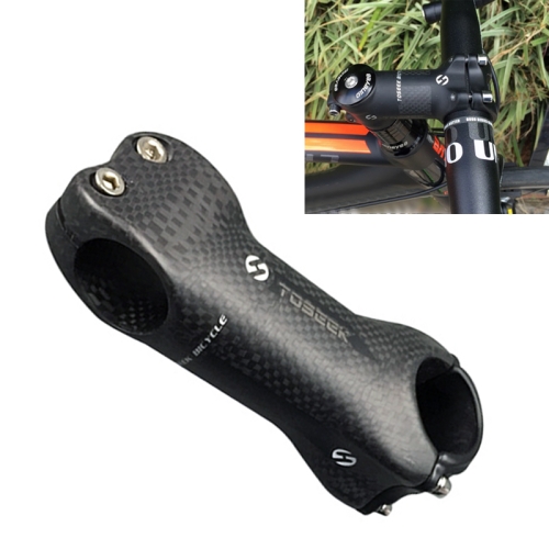 

TOSEEK All Carbon Fiber 3KUD Texture Road Mountain Bike Ultra-light Handlebar Stem Riser Faucet, Size: 17 Degree, 70mm (Matte)