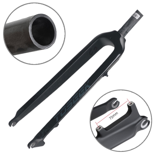 

TOSEEK Ultra Light 29 Inch 435mm Mountain Bike Full Carbon Front Fork Straight Head Tube Disc Brake(Black)