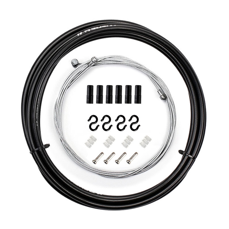 

7 in 1 Mushroom Head PVC Brake Cable Tube Set for Road Bike (Black)