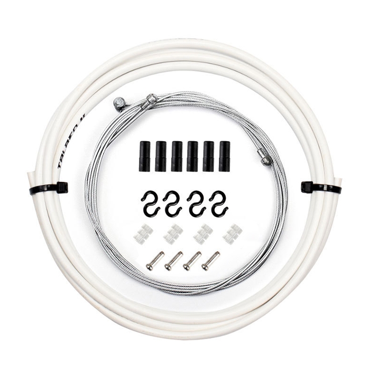 

7 in 1 Mushroom Head PVC Brake Cable Tube Set for Road Bike (White)