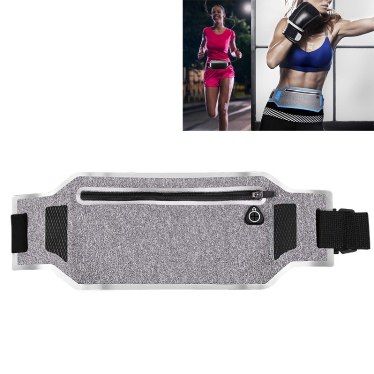 

KUULAA KL-YB02 Ultra-thin Waterproof Outdoor Sport Pocket Running Waist Bag for Mobile Phone below 6.5 inch(Silver)