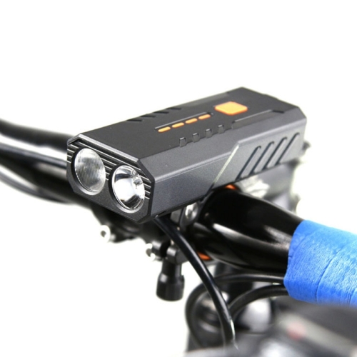 

2 PCS USB Rechargeable Bicycle Front Light Bike FlashLight (White Light)