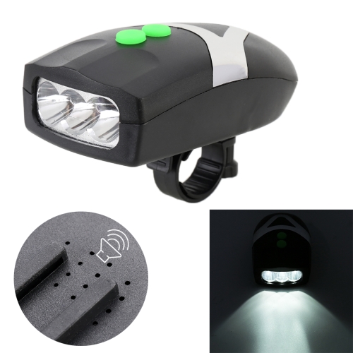 

Mountain Bike Headlight Horn LED Flashlight Bicycle Electric Horn, with Light