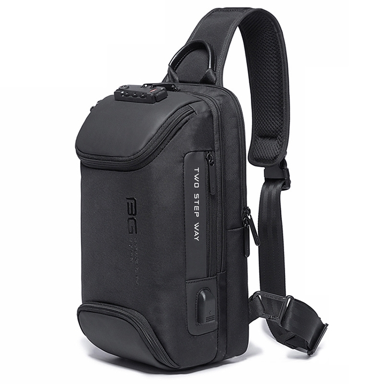 

BANGE Men Security USB Chest Bag Portable Outdoor Shoulder Bag(Black)