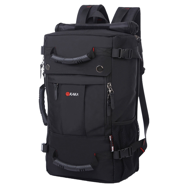 

KAKA Large Capacity Backpack Men Travel Bag Leisure Student Waterproof Shoulders Bag with Lock(Black)