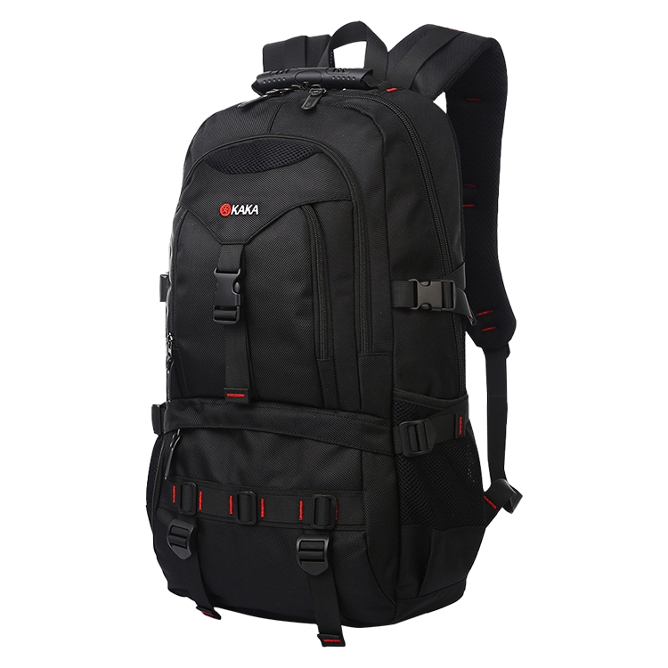

KAKA Travel Student Sports Waterproof Bag Men Backpack Double Shoulder Bag(Black)
