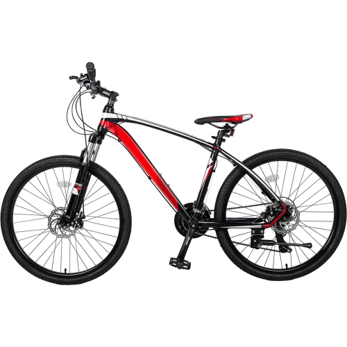 

[US Warehouse] FINISS 26 inch 24-speed Aluminum Mountain Bike with Suspension Fork(Red)