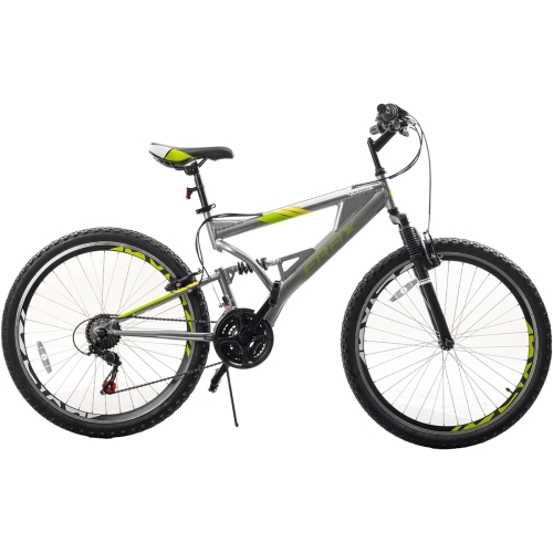 

[US Warehouse] FALCON 26 inch Full Suspension 21-speed Aluminum Alloy Frame Mountain Bike(Grey Green)