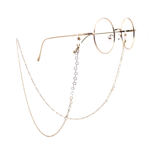

2 PCS Stars Style Hollow Fashion Simple Eyeglasses Chain(Gold)