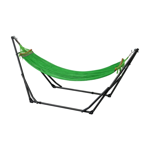 

[JPN Warehouse] Indoor and Outdoor Foldable Hand-woven Single Hammock Leisure Mesh Hammock(Green)