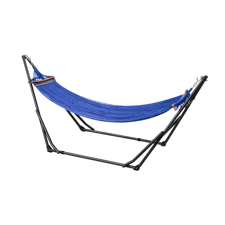 

[JPN Warehouse] Indoor and Outdoor Foldable Hand-woven Single Hammock Leisure Mesh Hammock(Blue)