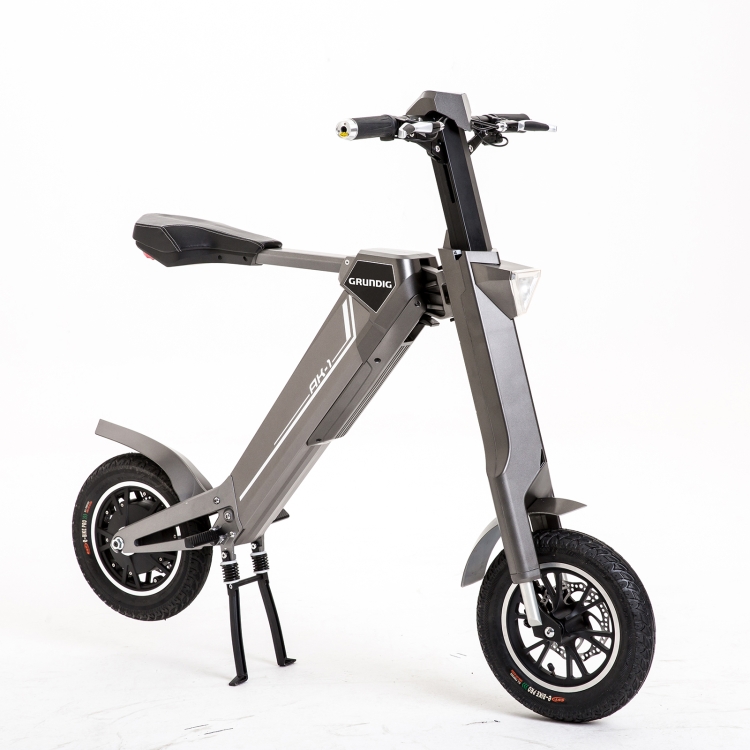 

[EU Warehouse] GRUNDIG AK-1 Foldable Aluminum Alloy Electric Bicycle with 12 inch Tires & Three Driving Modes & Bluetooth Speaker & LCD Display, EU Plug