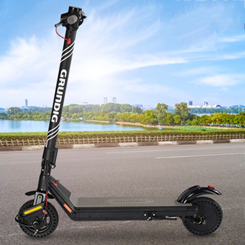 

[EU Warehouse] GRUNDIG Folding IP54 Waterproof Aluminium Alloy Electric Scooter with 8.5 inch Solid Tires & Two Driving Modes & LED Lights & LCD Display, Load-bearing: 120kg, EU Plug