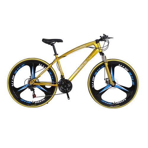 

[US Warehouse] 26 inch Full Suspension 21-speed Aluminum Alloy Frame Road Bikes Mountain Bikes(Yellow)