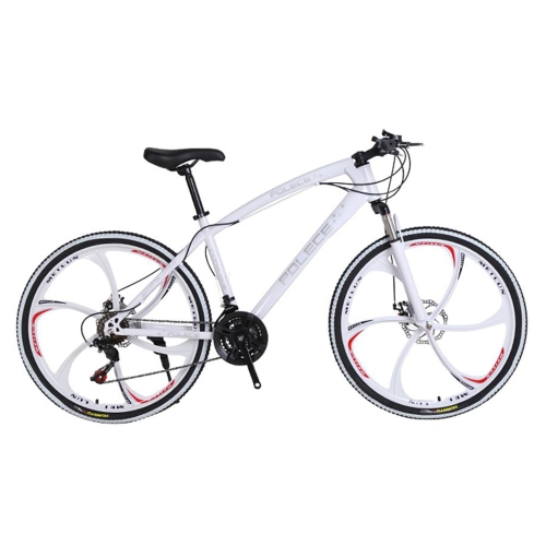 

[US Warehouse] 26 inch Full Suspension 21-speed Aluminum Alloy Frame Road Bikes Mountain Bikes(White)