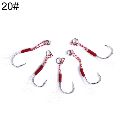 

5 Set HENGJIA 20# Tied Wire Iron Hook Deep Sea Fishing Hook