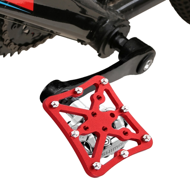 

Single Road Bike Universal Clipless to Pedals Platform Adapter for Bike MTB, Size: Small(Red)