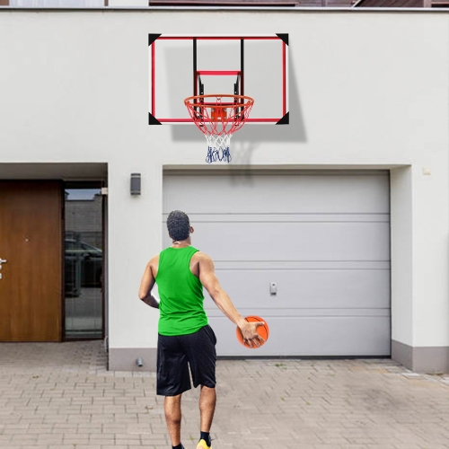 

[US Warehouse] Adult Steel Edging Wall-mounted PC Transparent Backboard Suitable for No. 7 Basketball