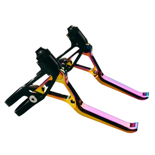 

BIKERSAY BH001 Pairs Rainbow Bike Brake Lever Ultralight CNC Aluminum Alloy Brake Bar for MTB BMX Bike Brake Handlebar