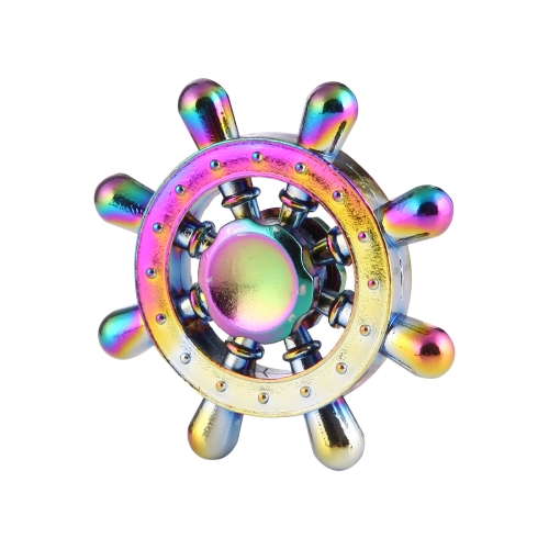 SUNSKY Rainbow Rudder Wheel Shape Fid Spinner Toy Stress