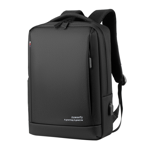 

OUMANTU 9003 Business Laptop Bag Oxford Cloth Large Capacity Backpack with External USB Port(Black)