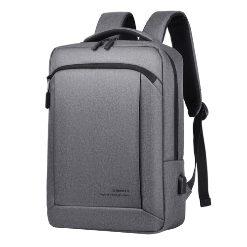 

OUMANTU 9007 Business Laptop Backpack Oxford Cloth Large Capacity Schoolbag with External USB Port(Dark Gray)