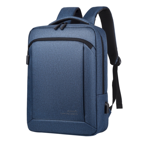 

OUMANTU 9007 Business Laptop Backpack Oxford Cloth Large Capacity Schoolbag with External USB Port(Blue)