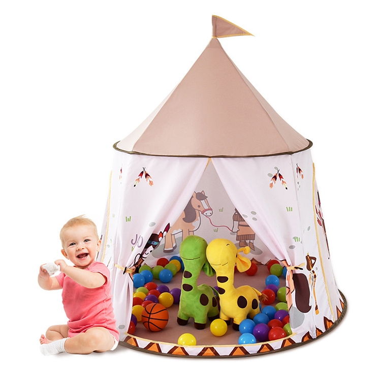 

Indian Castle Children Indoor Outdoor Tent Mongolian Yurt Toy House with Base Cloth