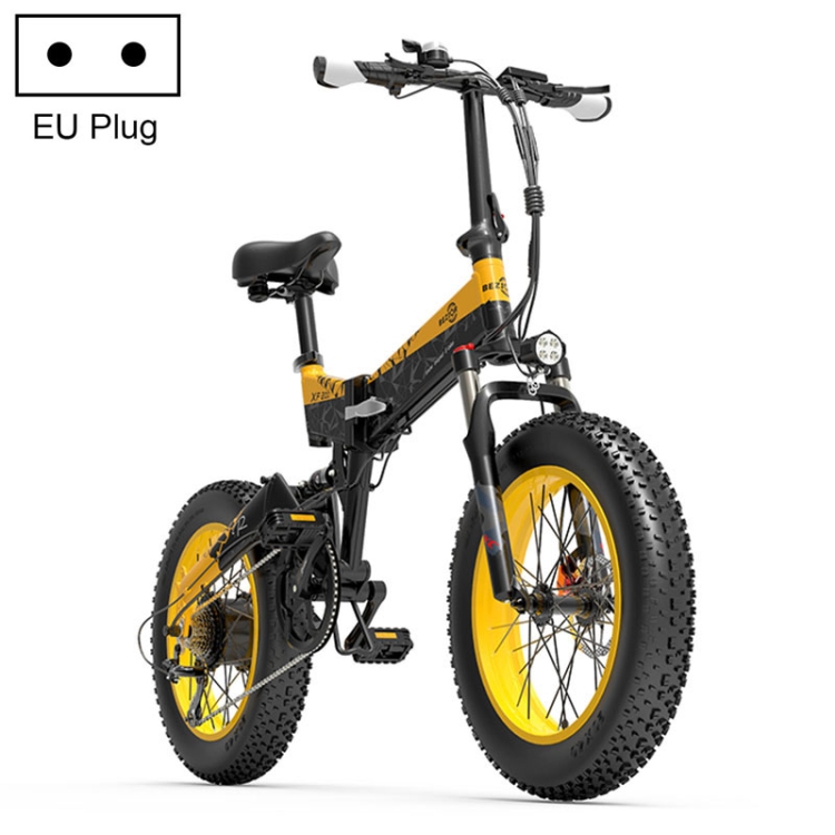 

[EU Warehouse] BEZIOR XF200 48V 15AH 1000W Folding Electric Bicycle with 20 inch Tires, EU Plug(Black Yellow)