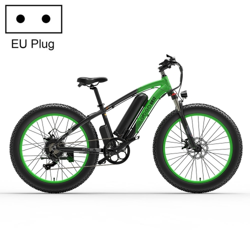 

[EU Warehouse] GOGOBEAT GF600 48V 13AH 1000W Transmission Electric Bicycle with 26 inch Tires, EU Plug(Black Green)