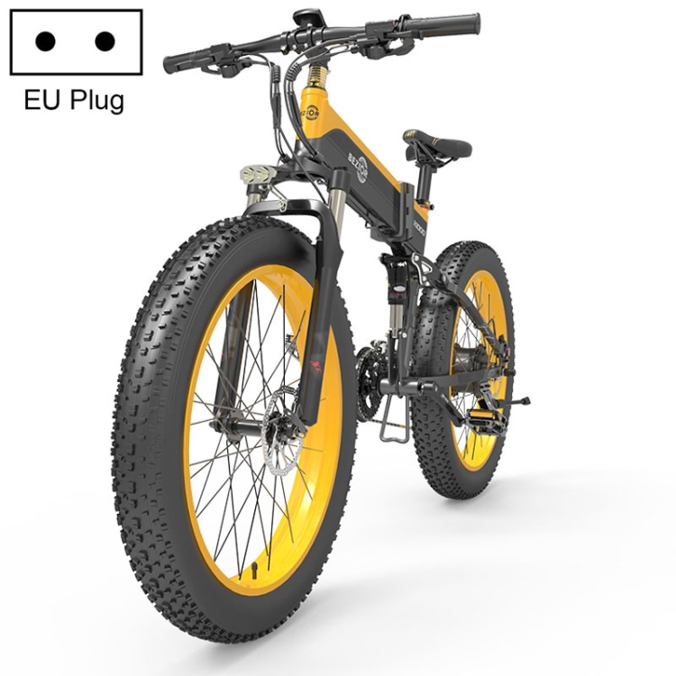 

[EU Warehouse] BEZIOR X1000 12.8AH 1000W Folding Transmission Electric Bicycle with 26 inch Tires, EU Plug(Black Yellow)