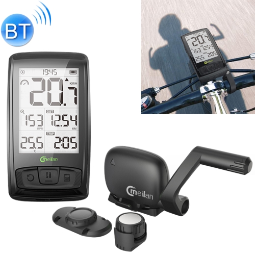 

MEILAN M4 IPX5 Waterproof Bluetooth V4.0 Wireless Bike Computer Cycling Stopwatch Speedometer Speed Cadence Sensor Odometer with 2.5 inch Screen