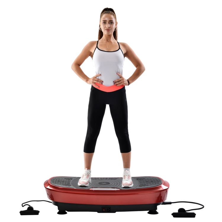 

[EU Warehouse] Merax Professional 3D Rocker Vibration Technology Vibration Plate, EU Plug(Red)